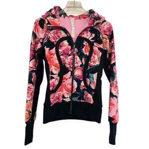 Lululemon Zip up Floral Hoodie